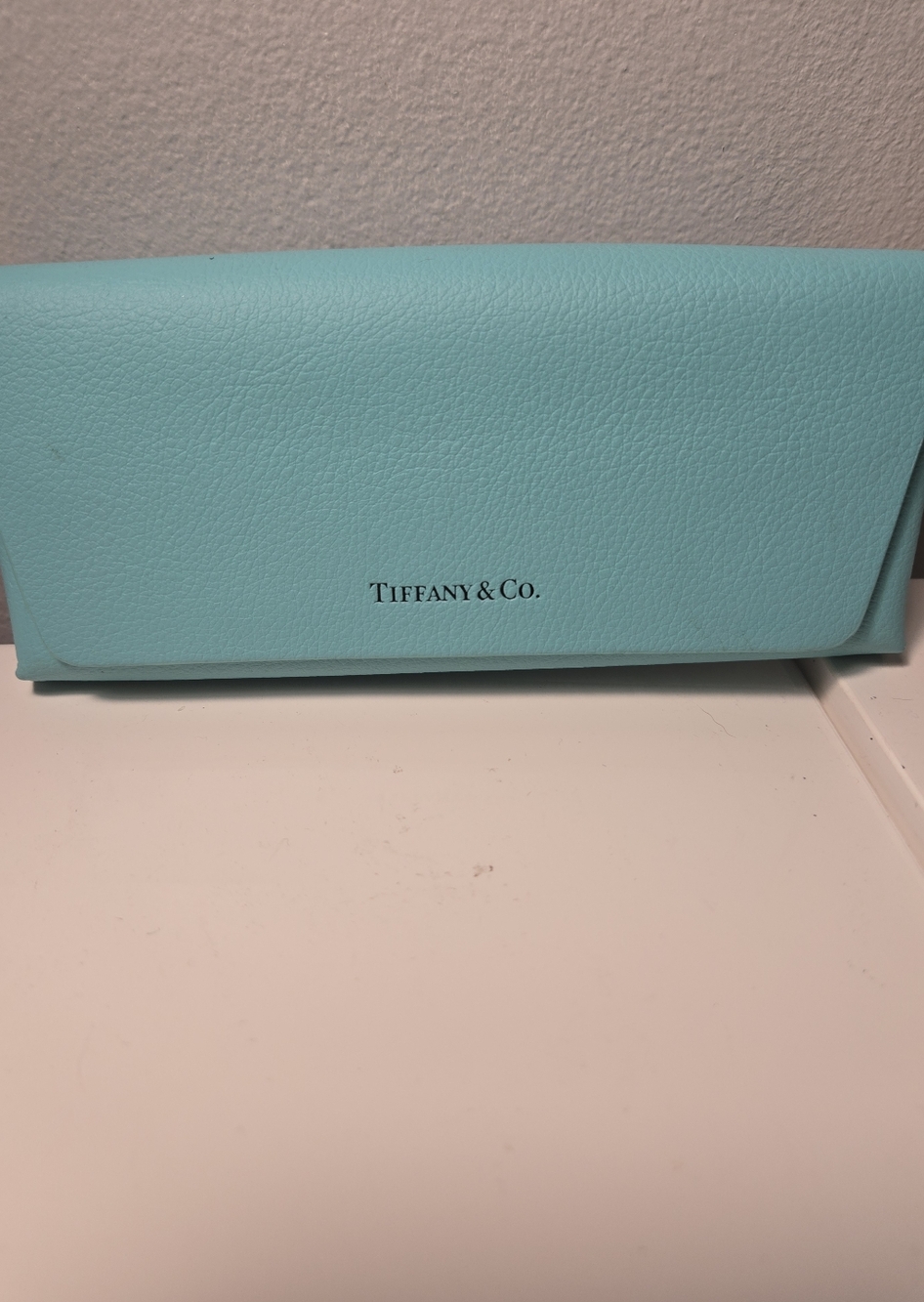 Tiffany & Co Eyeglass Case Tiffany Blue Pebbled Leather Magnetic Folding Case